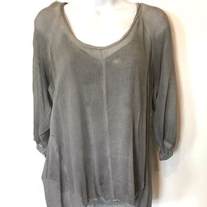 DKNY Jeans Sheer Top With Matching Cami Size Medium